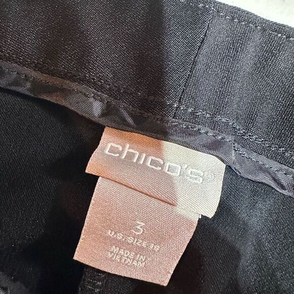 Chico's Flat Front Black Bermuda Utility Shorts Size 18 Size 3 Size XL Trouser - Picture 3 of 9